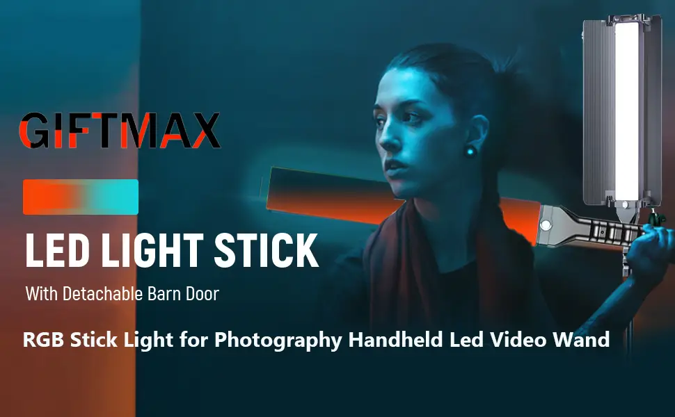 GIFTMAX R1000 RGB Stick Light for Photography Handheld Led Light Stick