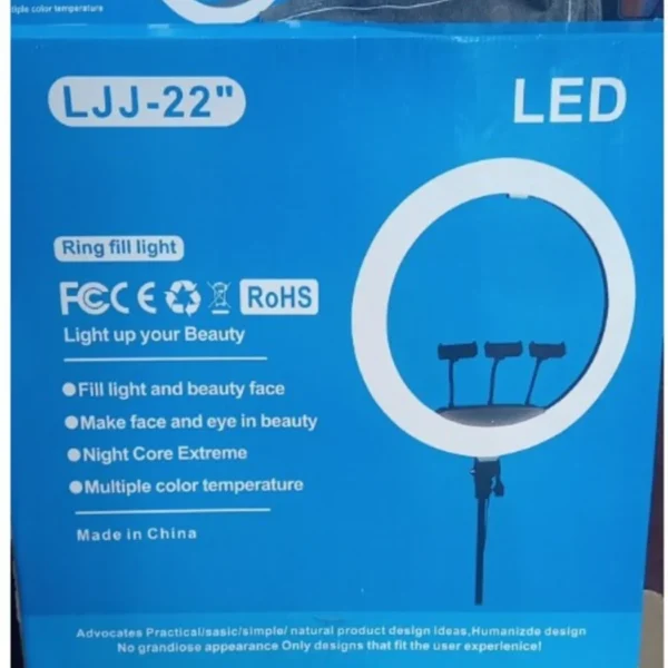 22 Inch LED Ring Light Lamp 100W, with 75 Tripod Stand,