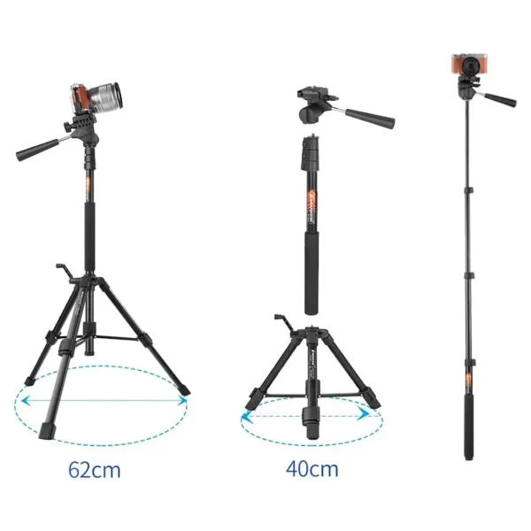 76 Inch KINGJOY Tripod for Cameras, Compact Camera Tripods & Monopods for DSLR