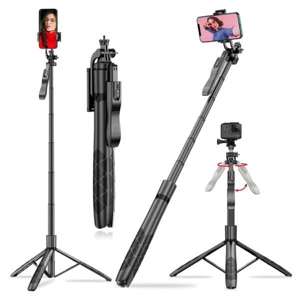L16 Long Selfie Stick with Tripod Stand, extend Upto 61-inch