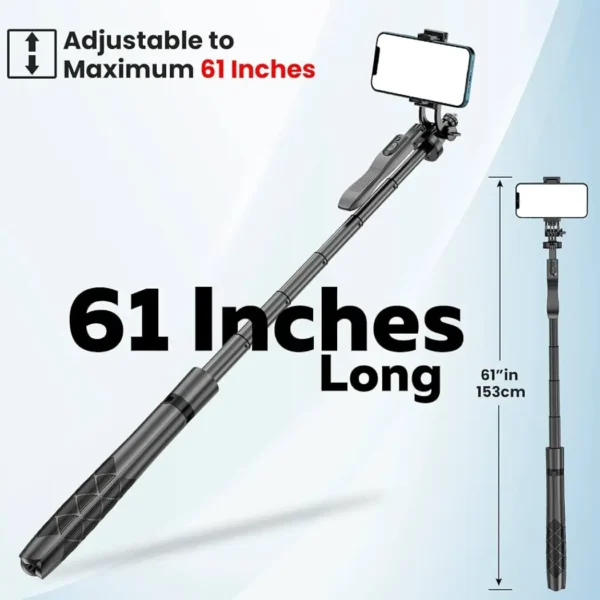 L16 Long Selfie Stick with Tripod Stand, extend Upto 61-inch