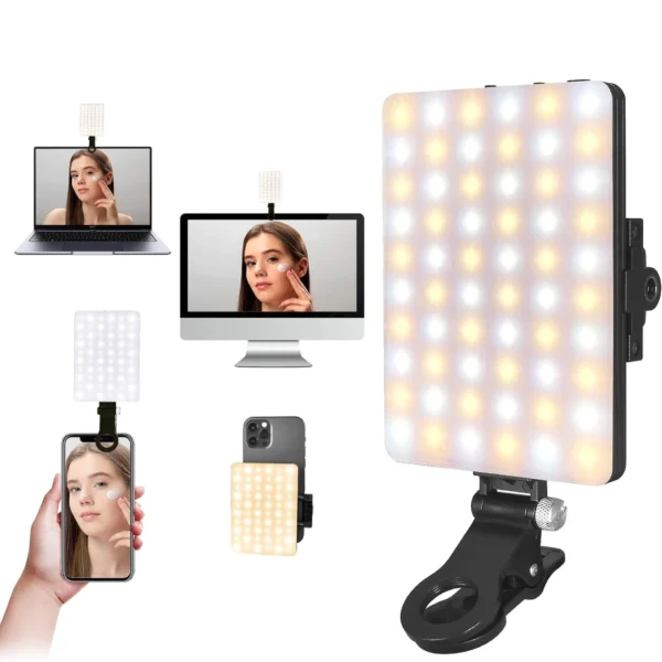 VL 60BI Mobile Phone Selfie Light, 60 LED Portable Clip