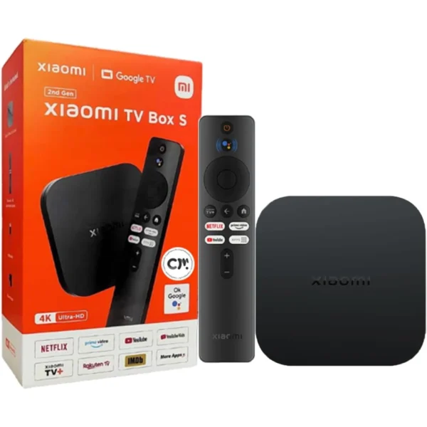 Xiaomi TV Box S Gen 2 4K Ultra HD Android TV with Google Assistant Remote, Streaming Media Player, Dual WiFi