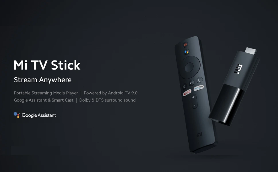 Mi TV Stick Xiaomi FHD Streaming Stick, Stream Anywhere with Bluetooth Remote Control